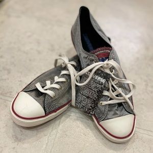 NWT Converse grey lace up vintage dyed sneakers 8